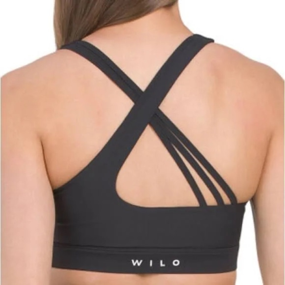 WILO THE LABEL Contour Strappy Sports Bra Black Size Large